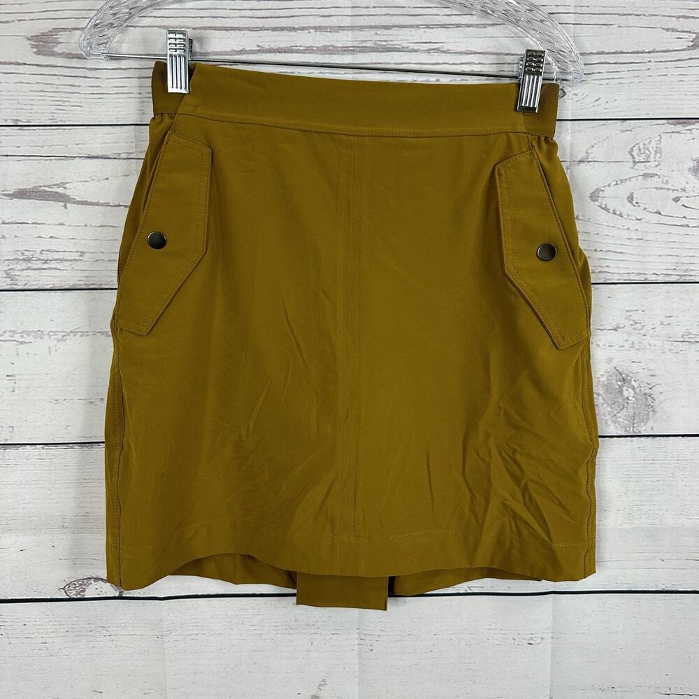 Athleta Skort Womens 4 Yellow Mustard Vienna Cargo Stretch Golf Active Mustard